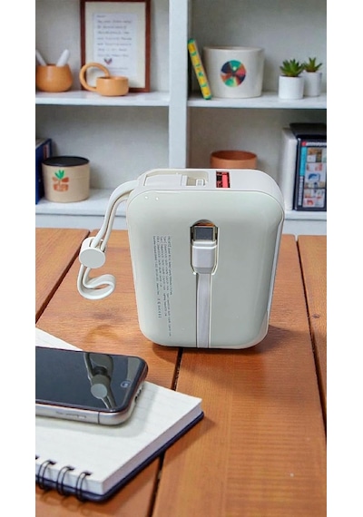 Lexroo H2 10000 Mah Power Bank Pd 20w Ve Usb 22.5w Fast Hızlı Şarj Dahili Type C Ve Lightning Çok Renkli