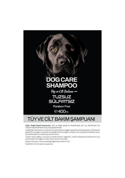 Algro Köpek Şampuanı Tüy ve Cilt Bakım Şampuanı 400 ML