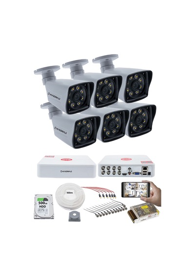 6'lı Güvenlik Kamerası Seti - 5mp Sony Seculens Kdj-6s-8w-kk-p-v1