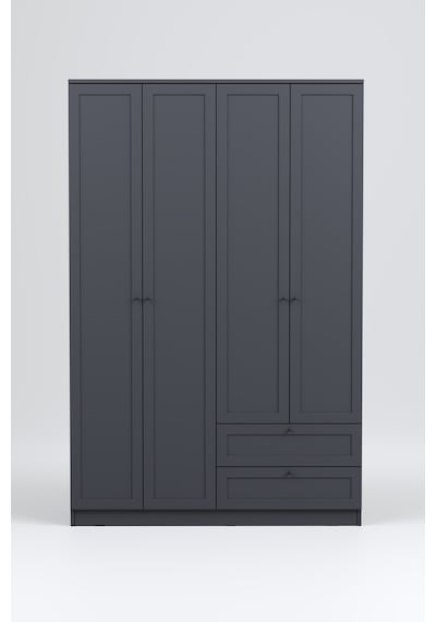 Terra 4 Kapaklı 2 Çekmeceli Gardırop/dolap 137x210x52 Cm Modern Tasarım Gri Terra 4 Kapaklı 2 Çekmeceli Gardırop/dolap 137x210x52 Cm Modern Tasarım Gri