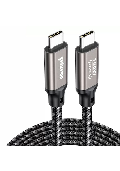 Type C To Type C 100 Watt Android Huawei Xiaomi Apple iPhone Uyumlu Hızlı Şarj Data Kablosu Siyah 3 Metre 100w Type-c To Type-c