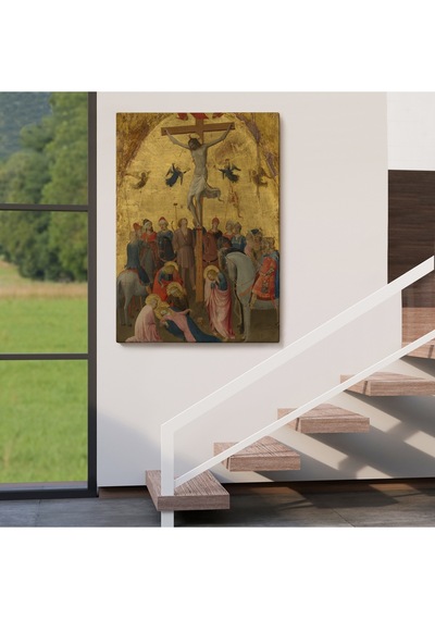 Fra Angelico Çarmıha Geriliş Tablosu, Çaucifixion Jesus Christ -6396 70 X 100