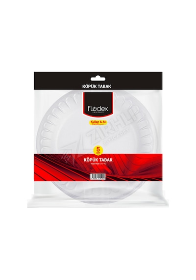 Flodex Köpük Tabak Büyük 20 Cm 5'li Çok Renkli