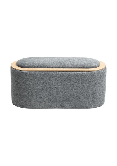 Contes Bohem Sandıklı Orta Sehpa Puf/bench , Gri
