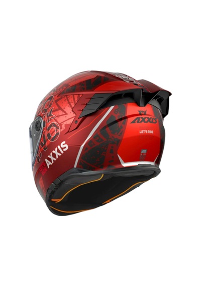 Kapalı Kask Hawk Evo Sv C5 Let's Ride Mat Kırmızı Çok Renkli