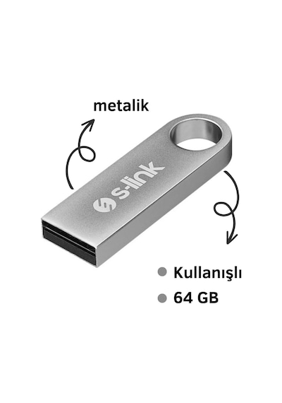 S-link Sl-u264 64 Gb Usb 2.0 Flash Driver Bellek