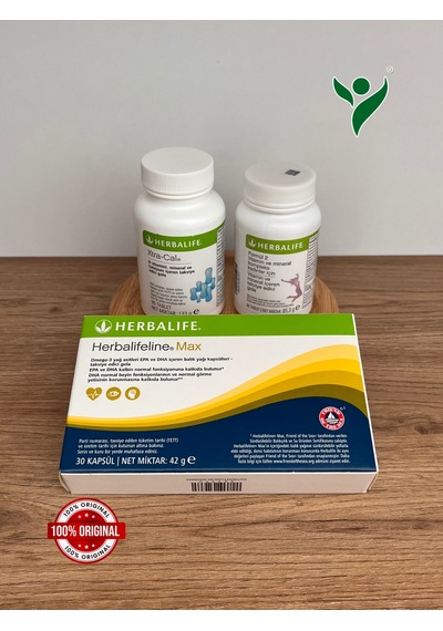Herbalife Kadınlar İçin 2 Vitamin - Xtra-cal Kalsiyum - Herbalifeline Max Omega 3'lü Set