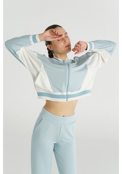 Hummel Farah Fermuarlı Sweatshırt 922175-9950 Mavi