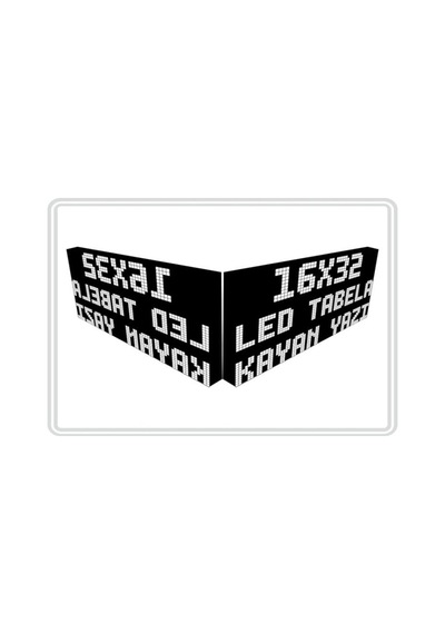 Led Tabela 16x32cm Çift Taraflı Beyaz Kayan Yazı-wifi