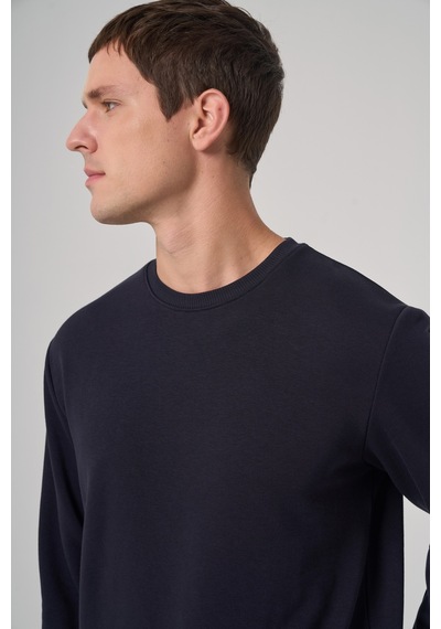 Morven Erkek Lacivert Basic Bisiklet Yaka Sweatshirt 26ks063001200 Lacivert
