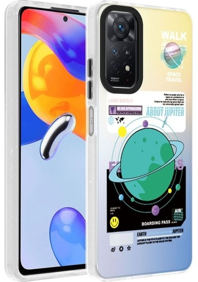 Xiaomi Redmi Note 12 Pro 4g Kılıf Desenli Zore Dragon Sert Kapak Gezegen