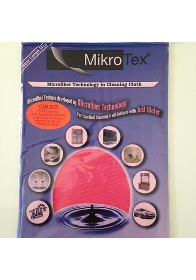 Mikrotex Mikrofiber Cam Bezi Pembe 40 x 50 CM