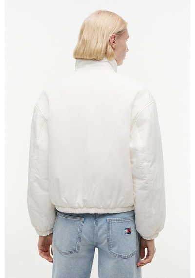 Tommy Hilfiger Tjw Kadın Dolgulu Dik Yaka Ancient White Ceket-16391 Beyaz