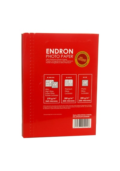 13 X 18 Cm İnkjet Fotoğraf Kağıdı Ultra Premium 100 Adet 270 Gr Mürekkep Yazıcı Uyumlu 5r 126x177mm Parlak