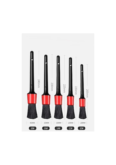 İsgstore Oto Torpido Havalandırma Detaylı Temizlik Araba Temizlik Detay Fırçası 5 + 1 Set 6 Lı Set