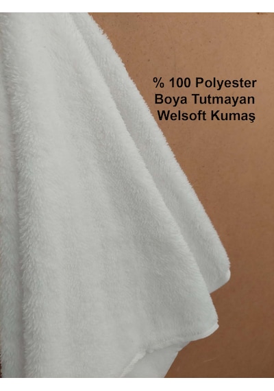 12'li Mikrofiber Kuaför Havlusu Beyaz 50 x 90 CM Boya Tutmayan Hijyenik Profesyonel Havlu Seti