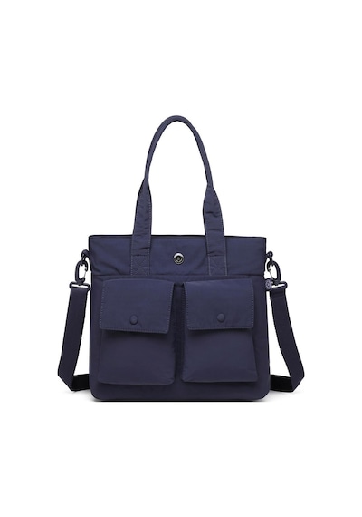 Smart Bags Mikro Poly Kumaş Büyük Boy Kadın Omuz Çantası 3345 Lacivert