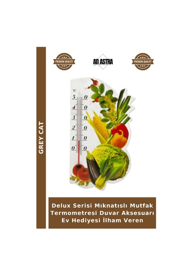 Delux Serisi Mıknatıslı Mutfak Termometresi Duvar Aksesuarı Ev Hediyesi İlham Veren