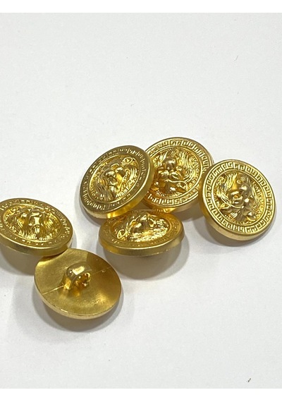 Aslan Model Metalize Plastik Düğme Seti /6 Lı Set / 1,8 Cm /gold