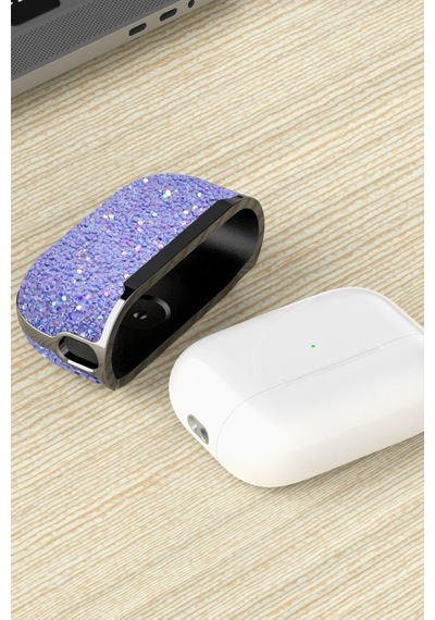 Onegif Apple Uyumlu  Airpods Pro 2 nesil Bright Simli Kapak Gümüş