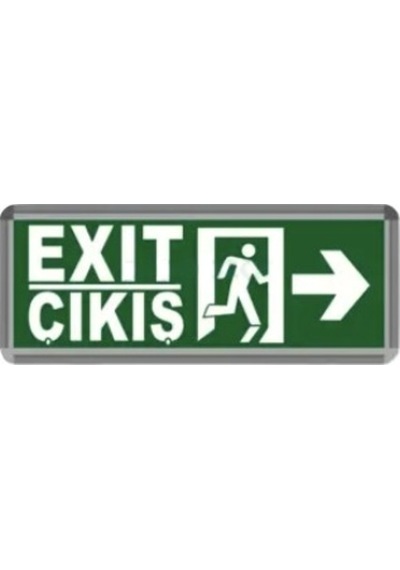 Exit Çıkış Acil Yönlendirme Armatürü Exit Çıkış Adamlı Sağ Sol