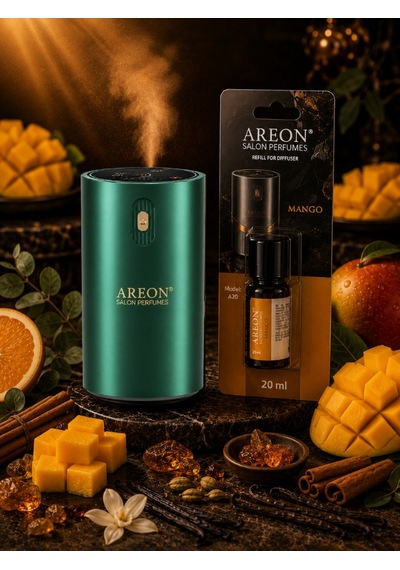 Areon Aromatik Difüzör Yeşil Klasik Metal + Mango