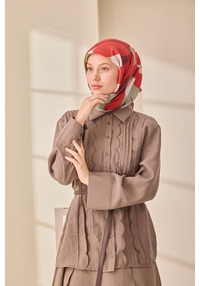 Silk Home Aura Eşarp 140001-05 Bordo, Kırmızı, Hardal, Çağla,vizon
