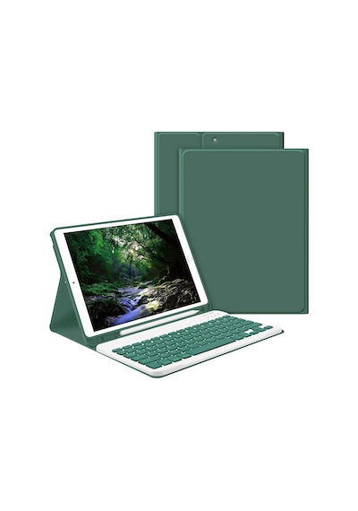 Apple Uyumlu iPad, 7. Nesil 10.2 Bluetooth Klavyeli Kılıf A2197 A2200 A2198