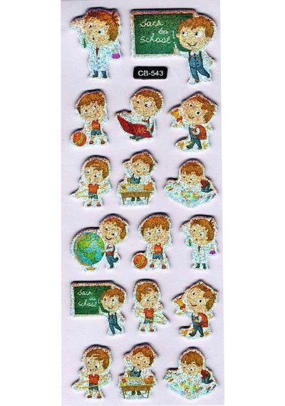 Sticker Kabartmalı Sticker Defter Planlayıcı Etiket Cb543 16x7 Cm- Okul Çocuk Eğitim Çok Renkli