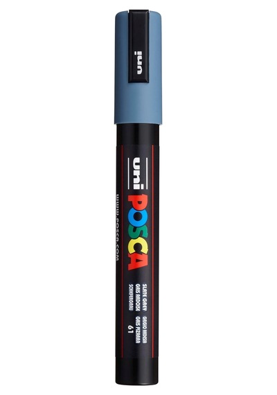 Posca Uni-ball Pc-5m Su Bazlı Poster Markörü, Kurşun Gri Diğer