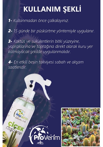 Proverim Kaktüs Ve Sukulent İçin Çiçek Coşturan 300 ML