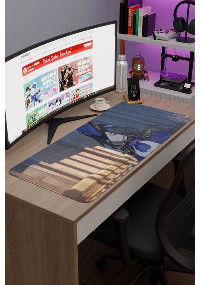 Clorinde Genshin Impact Anime Gacha V3 - 90x40 Xxl Gaming Mouse Pad Fare Altlığı