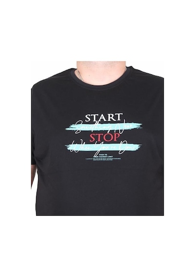 Starbattal Erkek Büyük Beden Sıfır Yaka Tişört Start Stop 25178 Sıyah Siyah Starbattal Erkek Büyük Beden Sıfır Yaka Tişört Start Stop 25178 Sıyah Siyah