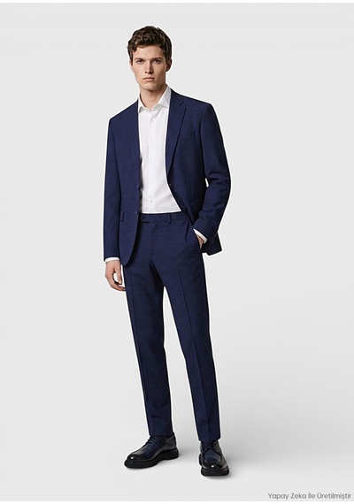 Ramsey Renkli Zeroweight Slim Fit Yün Karışımlı Takım Elbise