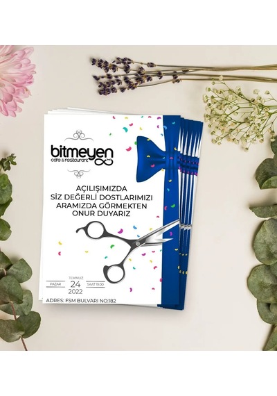 Firmalara Özel Açılış Davetiyesi Model 1 100 Adet
