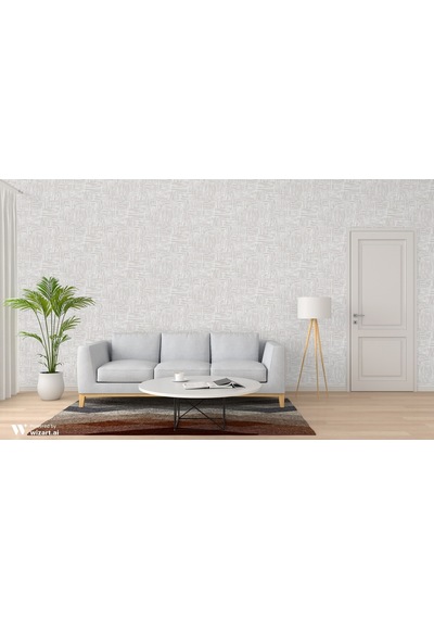 Adawall Muse Koleksiyonu- 25101-1 Gri Dokulu Silinebilir Nonwoven Vinil Duvar Kağıdı- Açık Gri, 1.06x15.6m - 16.5m² Krem