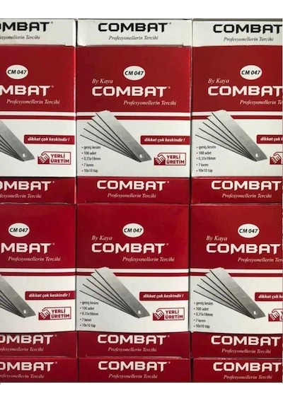 Maket Bıçağı Combat Yedek Uç 100 Adet Maket Bıçağı Ağzı 0.35 MM