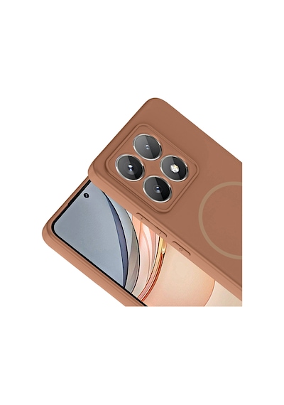 Xiaomi 14t Kılıf Magsafe Destekli Kamera Korumalı Yumuşak Silikon Pazarplus Rose Pembe