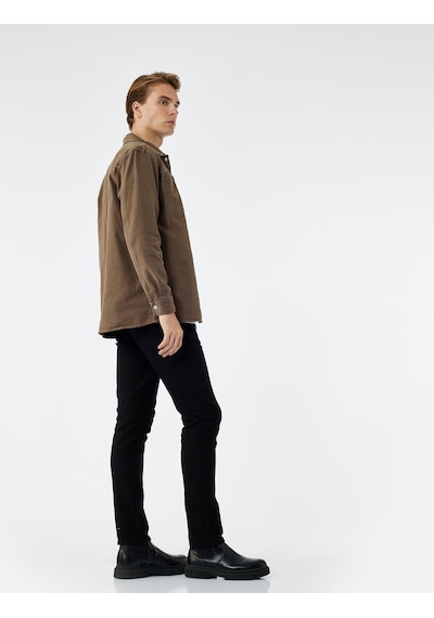 Koton Pamuklu Normal Bel Slim Fit Jean Pantolon - Brad Jean Siyah 6wam40023nd Siyah