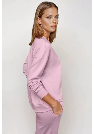 Hiccup Modal Dokunuşlu Basic Sweatshirt Allık Pembe