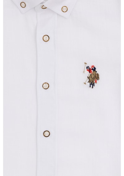 U.s. Polo Assn. Erkek Çocuk Beyaz Gömlek Kısa Kollu 50284019-vr013 Beyaz