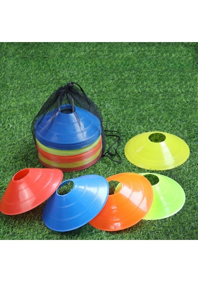 Antrenman Çanağı 50 Adet Egzersiz Fitness Futbol Konisi Seti Çok Renkli