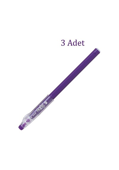 Pilot Frixion Ball Stick Roller Silinebilir Jel Kalem 0.7 mm Mor F12-V 3 Adet