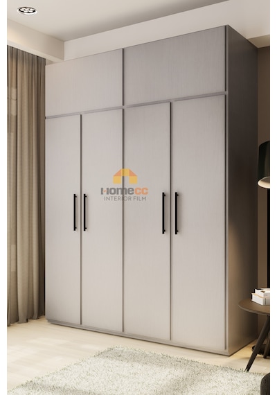 Yapışkanlı Folyo - Minimal Huş Kaplama Kağıdı - Mobilya Duvar Kapı - 120cm Genişlik - Mw755 120 X 100 Cm