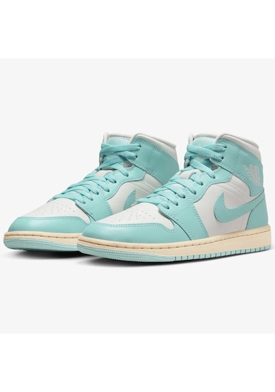 Nike Air Jordan 1 Mid Unisex Leather Sneaker Hakiki Deri Bilekli Günlük Spor Ayakkabı Yeşil Nike Air Jordan 1 Mid Unisex Leather Sneaker Hakiki Deri Bilekli Günlük Spor Ayakkabı Yeşil
