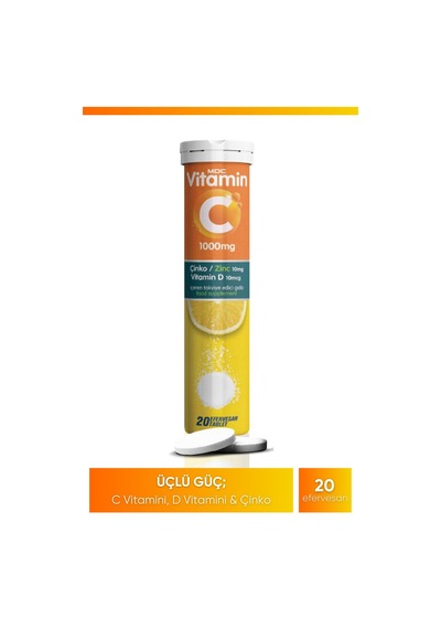 Mdc Vitamin C. Çinko Ve Vitamin D3 20 Efervesan Tablet
