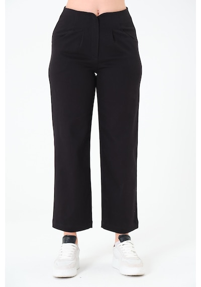 Sortie Collection Kemersiz Gabardin Pantolon Siyah
