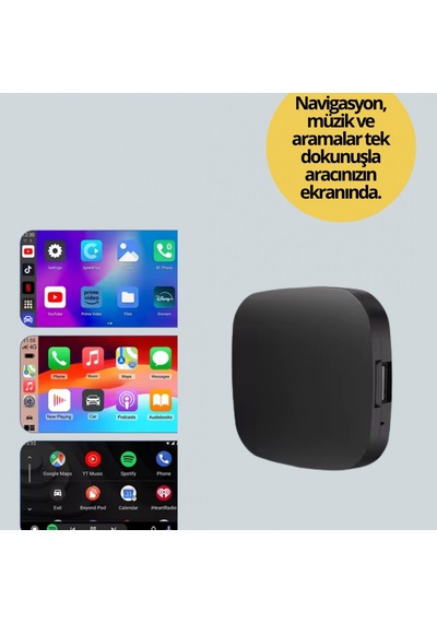 Kablosuz Android Auto Adaptörü Çift Bant Wifi Bluetooth 5.0 Bağlantı Cihazı
