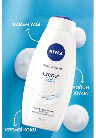 Nivea Creme Soft Kremsi Dokunuş Banyo ve Duş Jeli 750 ML