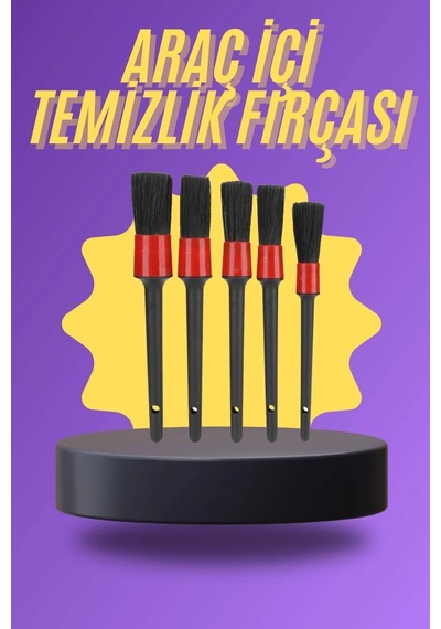 Nm-store 5 Parça Araç İçi Temizlik Fırçası Araç İçi-dışı Temizleme Fırça Seti